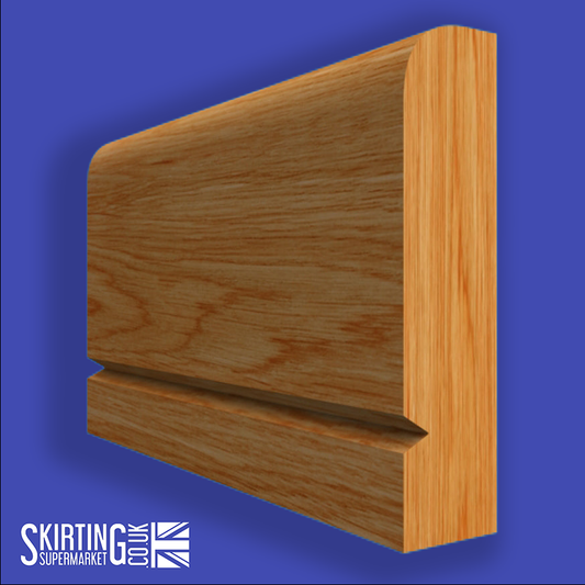 Square Edge V Grooved Oak Dado Rail