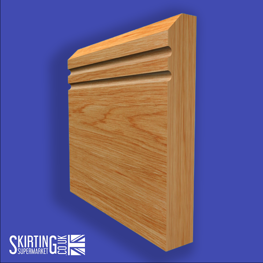 Edge C Grooved 2 Solid Oak Skirting Board