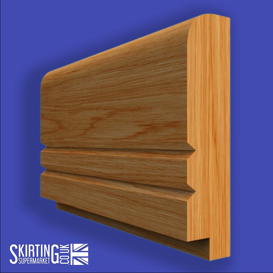 Single Step V Grooved 2 Oak Dado Rail