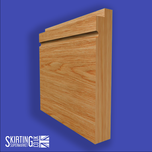 Single Step C Grooved Solid Oak Skirting Board