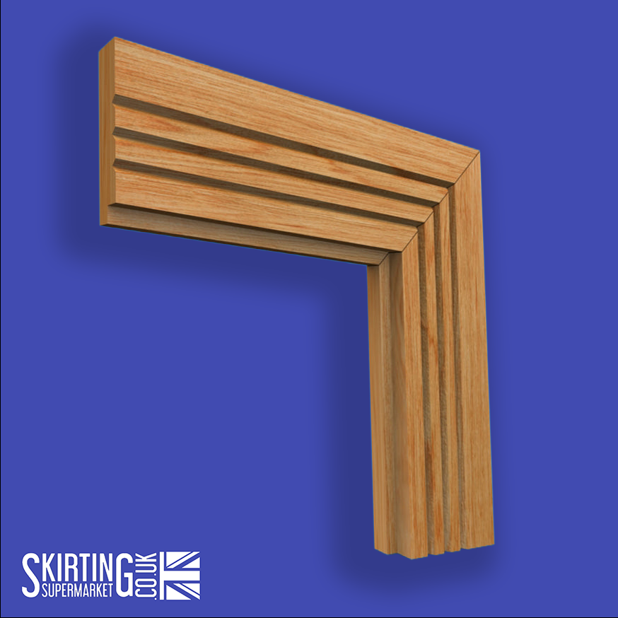 Single Step V Grooved 3 Oak Architrave