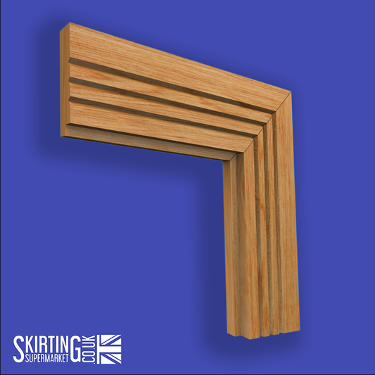 Single Step V Grooved 3 Oak Architrave