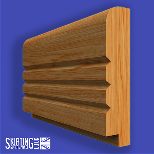 Single Step V Grooved 3 Oak Dado Rail