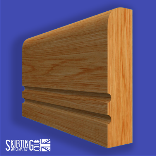 Square Edge C Grooved 2 Oak Dado Rail