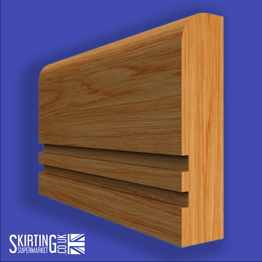 Square Edge Grooved 2 Oak Dado Rail