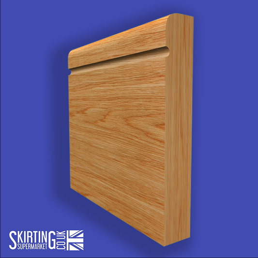 Bullnose C Grooved Solid Oak Skirting Board