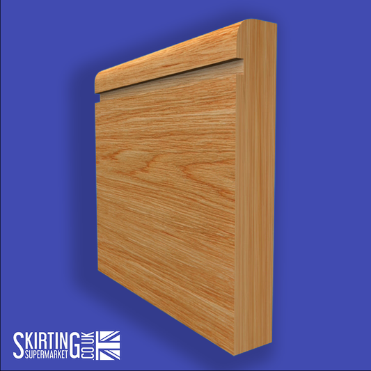 Bullnose Grooved Solid Oak Skirting Board