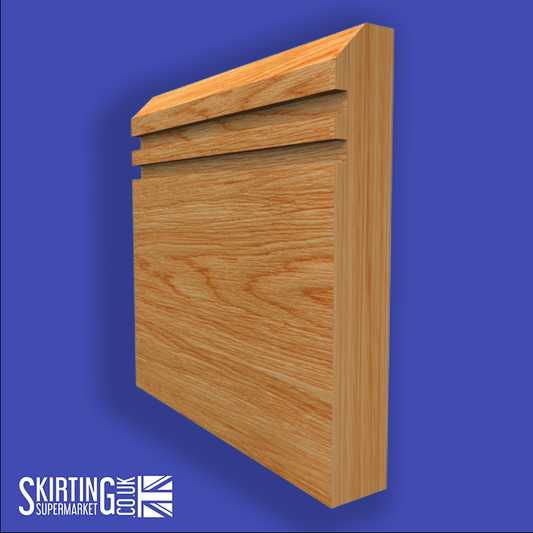 Edge Grooved 2 Solid Oak Skirting Board