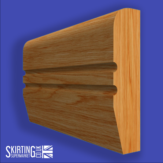 Chamfered Square C Grooved 2 Oak Dado Rail