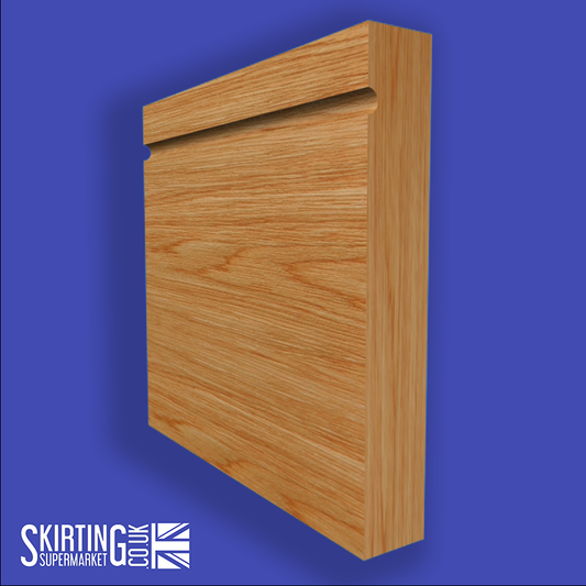 Square Edge C Grooved Solid Oak Skirting Board