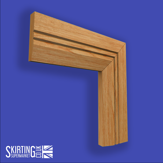 Chamfered Square V Grooved 2 Oak Architrave