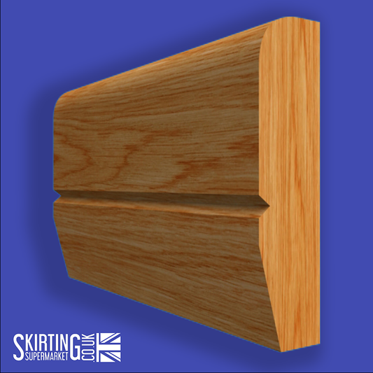 Chamfered Square V Grooved Oak Dado Rail