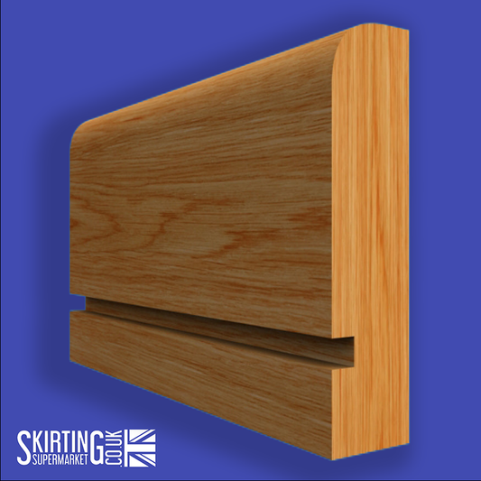 Square Edge Grooved Oak Dado Rail