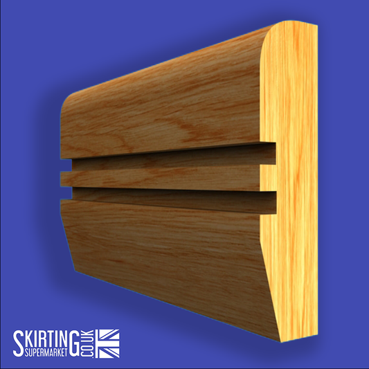 Chamfered Square Grooved 2 Oak Dado Rail
