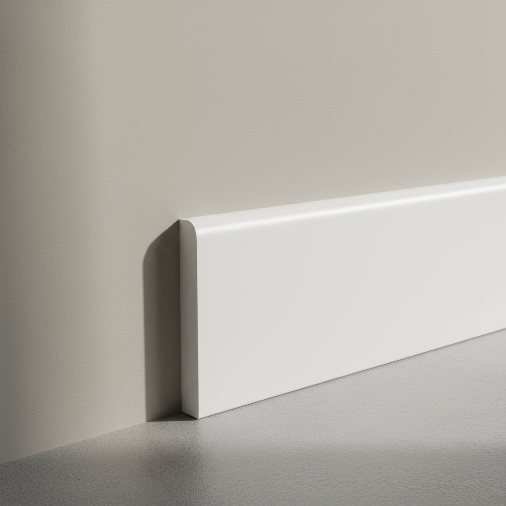 Bullnose skirting board with side lighting