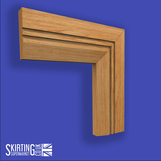 Chamfered Square Grooved 2 Oak Architrave