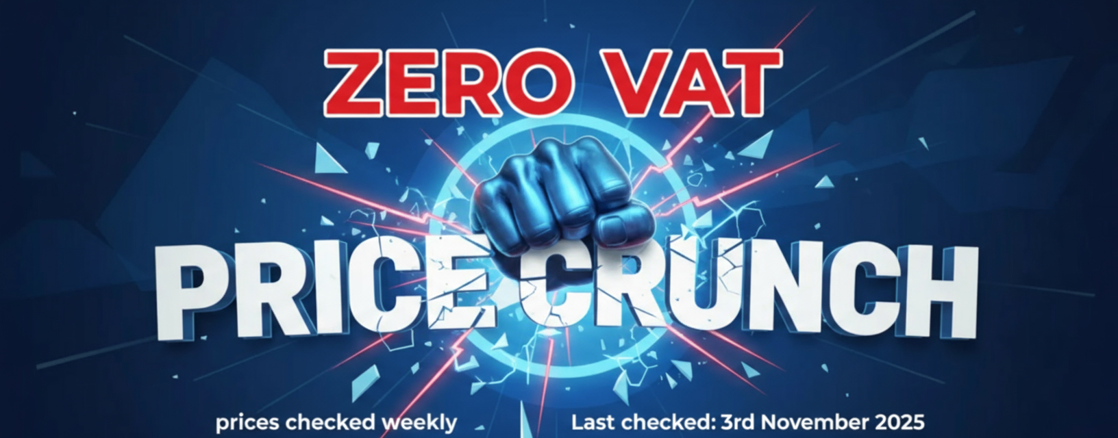 Zero VAT Price Crunch Banner